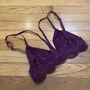 Victoria's Secret Unlined Lace Sheer Strappy Bralette XS